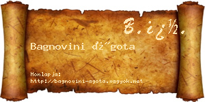 Bagnovini Ágota névjegykártya